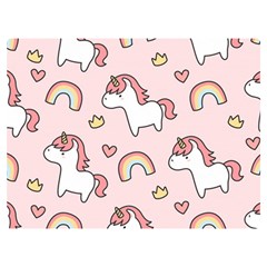 Cute-unicorn-rainbow-seamless-pattern-background Premium Plush Fleece Blanket (extra Small) by Salman4z