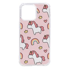 Cute-unicorn-rainbow-seamless-pattern-background Iphone 14 Pro Max Tpu Uv Print Case by Salman4z