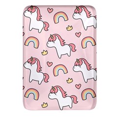 Cute-unicorn-rainbow-seamless-pattern-background Rectangular Glass Fridge Magnet (4 Pack) by Salman4z