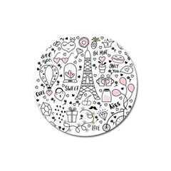 Big-collection-with-hand-drawn-objects-valentines-day Magnet 3  (round) by Salman4z