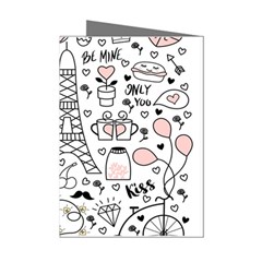 Big-collection-with-hand-drawn-objects-valentines-day Mini Greeting Cards (pkg Of 8)