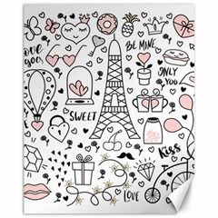 Big-collection-with-hand-drawn-objects-valentines-day Canvas 11  X 14  by Salman4z