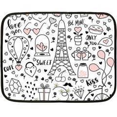 Big-collection-with-hand-drawn-objects-valentines-day Fleece Blanket (mini) by Salman4z