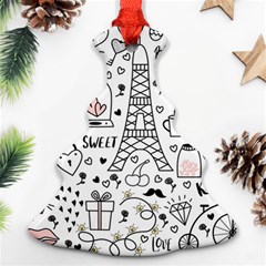 Big-collection-with-hand-drawn-objects-valentines-day Christmas Tree Ornament (two Sides) by Salman4z