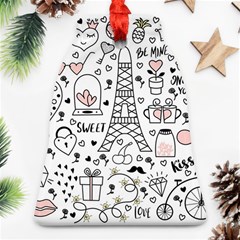 Big-collection-with-hand-drawn-objects-valentines-day Bell Ornament (two Sides) by Salman4z