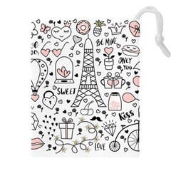 Big-collection-with-hand-drawn-objects-valentines-day Drawstring Pouch (5xl) by Salman4z