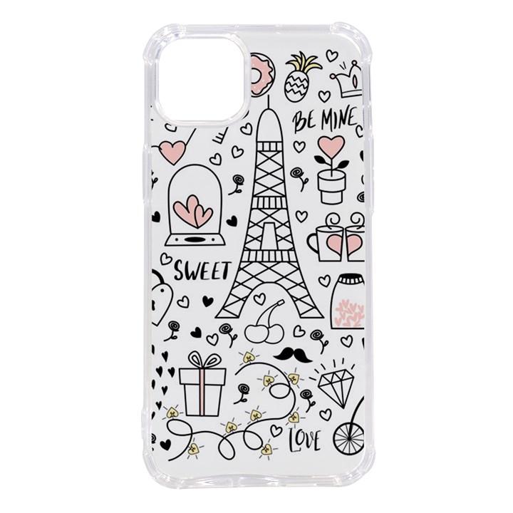 Big-collection-with-hand-drawn-objects-valentines-day iPhone 14 Plus TPU UV Print Case