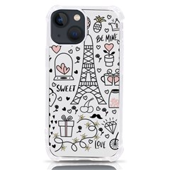 Big-collection-with-hand-drawn-objects-valentines-day Iphone 13 Mini Tpu Uv Print Case by Salman4z