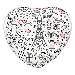 Big-collection-with-hand-drawn-objects-valentines-day Heart Glass Fridge Magnet (4 Pack) by Salman4z