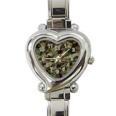 Abstract-vector-military-camouflage-background Heart Italian Charm Watch by Salman4z