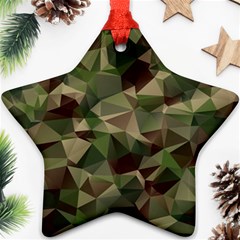 Abstract-vector-military-camouflage-background Star Ornament (two Sides)