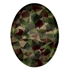 Abstract-vector-military-camouflage-background Oval Glass Fridge Magnet (4 Pack)