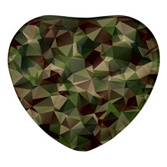 Abstract-vector-military-camouflage-background Heart Glass Fridge Magnet (4 Pack)