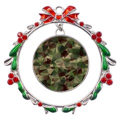 Abstract-vector-military-camouflage-background Metal X mas Wreath Ribbon Ornament