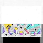 Tridimensional-pastel-shapes-background-memphis-style Rectangular Jigsaw Puzzl Front