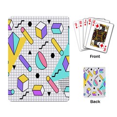 Tridimensional-pastel-shapes-background-memphis-style Playing Cards Single Design (rectangle)