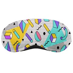 Tridimensional-pastel-shapes-background-memphis-style Sleeping Mask by Salman4z