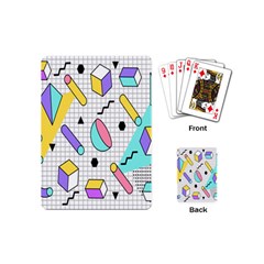 Tridimensional-pastel-shapes-background-memphis-style Playing Cards Single Design (mini)