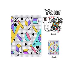 Tridimensional-pastel-shapes-background-memphis-style Playing Cards 54 Designs (mini)