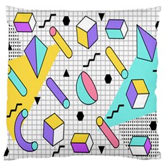 Tridimensional-pastel-shapes-background-memphis-style Standard Premium Plush Fleece Cushion Case (two Sides) by Salman4z