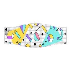 Tridimensional-pastel-shapes-background-memphis-style Stretchable Headband