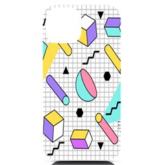 Tridimensional-pastel-shapes-background-memphis-style Iphone 14 Black Uv Print Case