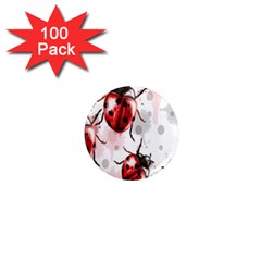 Ladybugs-pattern-texture-watercolor 1  Mini Magnets (100 Pack)  by Salman4z