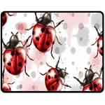 Ladybugs-pattern-texture-watercolor Fleece Blanket (Medium) 60 x50  Blanket Front