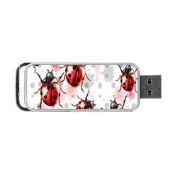 Ladybugs-pattern-texture-watercolor Portable Usb Flash (two Sides) by Salman4z