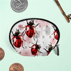 Ladybugs-pattern-texture-watercolor Accessory Pouch (small) by Salman4z