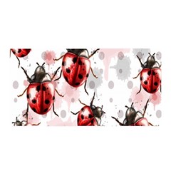 Ladybugs-pattern-texture-watercolor Satin Wrap 35  X 70  by Salman4z