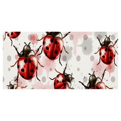 Ladybugs-pattern-texture-watercolor Banner And Sign 8  X 4  by Salman4z