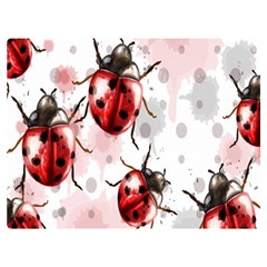 Ladybugs-pattern-texture-watercolor Two Sides Premium Plush Fleece Blanket (extra Small) by Salman4z