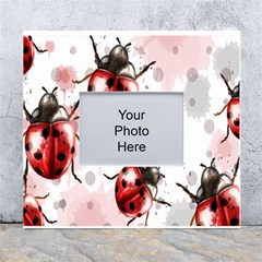 Ladybugs-pattern-texture-watercolor White Wall Photo Frame 5  X 7  by Salman4z