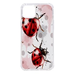 Ladybugs-pattern-texture-watercolor Iphone 14 Plus Tpu Uv Print Case