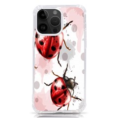 Ladybugs-pattern-texture-watercolor Iphone 14 Pro Max Tpu Uv Print Case