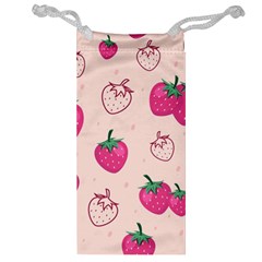 Seamless-strawberry-fruit-pattern-background Jewelry Bag by Salman4z