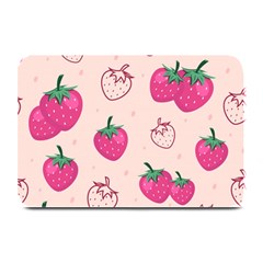 Seamless-strawberry-fruit-pattern-background Plate Mats by Salman4z