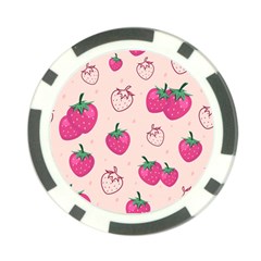 Seamless-strawberry-fruit-pattern-background Poker Chip Card Guard (10 Pack) by Salman4z