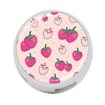 Seamless-strawberry-fruit-pattern-background 4-Port USB Hub (Two Sides) Front