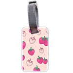 Seamless-strawberry-fruit-pattern-background Luggage Tag (two sides) Front