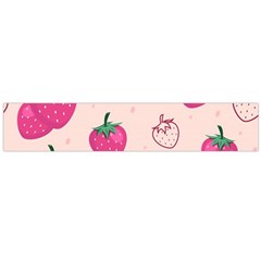 Seamless-strawberry-fruit-pattern-background Large Premium Plush Fleece Scarf 