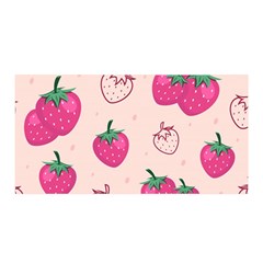 Seamless-strawberry-fruit-pattern-background Satin Wrap 35  X 70  by Salman4z