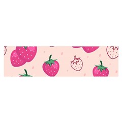 Seamless-strawberry-fruit-pattern-background Oblong Satin Scarf (16  X 60 ) by Salman4z