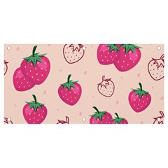 Seamless-strawberry-fruit-pattern-background Banner And Sign 4  X 2  by Salman4z