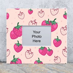 Seamless-strawberry-fruit-pattern-background White Wall Photo Frame 5  X 7  by Salman4z