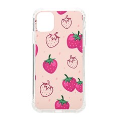 Seamless-strawberry-fruit-pattern-background Iphone 11 Tpu Uv Print Case by Salman4z