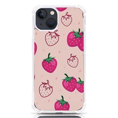 Seamless-strawberry-fruit-pattern-background Iphone 13 Tpu Uv Print Case