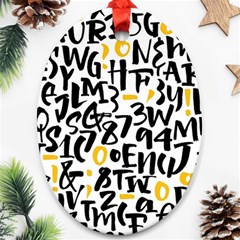 Letters-pattern Ornament (oval)