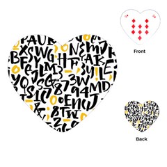 Letters-pattern Playing Cards Single Design (heart)